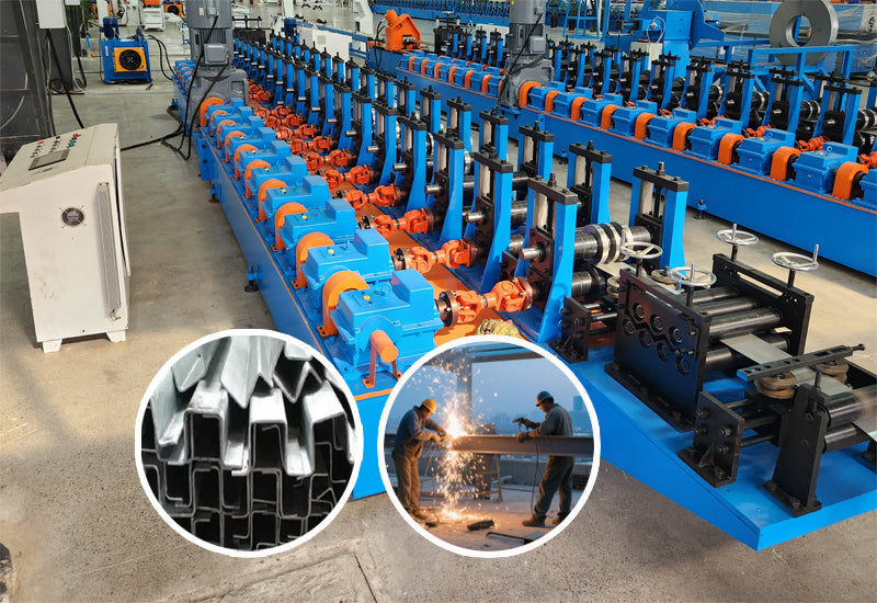 J-shaped steel cold roll forming machine