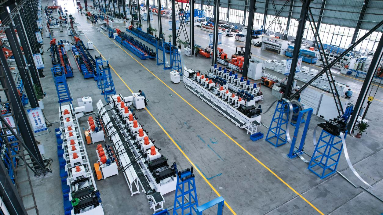 Eight-station intelligent cold roll forming production line